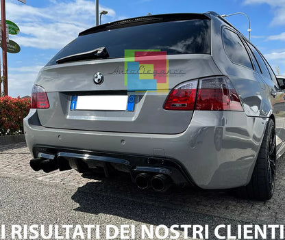 ⭐0147 DIFFUSORE ADATTO PER M5 TUNING LOOK BMW SERIE 5 E60 E61 03-07 NERO LUCIDO⭐
