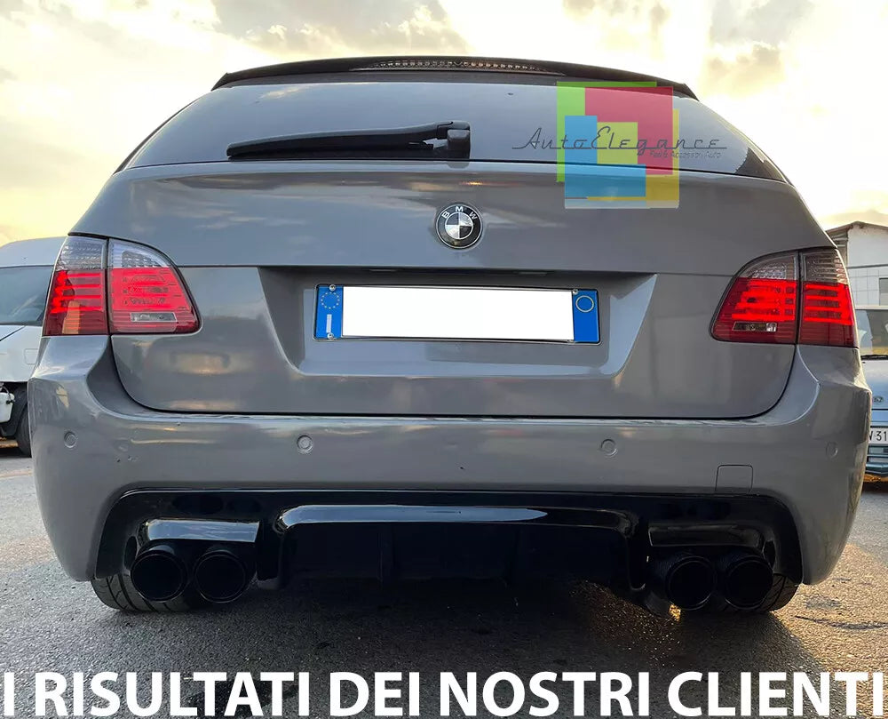 ⭐0147 DIFFUSORE ADATTO PER M5 TUNING LOOK BMW SERIE 5 E60 E61 03-07 NERO LUCIDO⭐