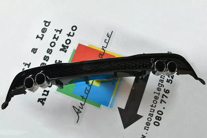 🔥0348 ADATTO PER VW GOLF 7.5 DIFFUSORE POSTERIORE LOOK QUATTRO TERMINALI🔥