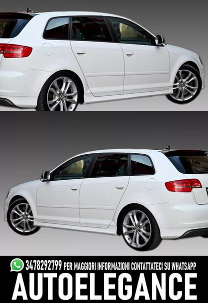 MINIGONNE AUTO ADATTE PER AUDI A3 8P 2005-2012 5 PORTE LOOK SPORTIVO