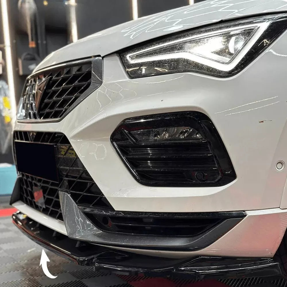🔥1341 Splitter Anteriore Nero Lucido adatto per CUPRA Ateca 2018+🔥