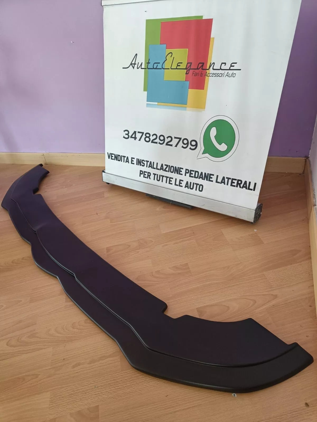 0386⭐SPOILER PARAURTI ANTERIORE ALFA ROMEO GIULIA STANDARD SPLITTER NERO OPACO ⭐