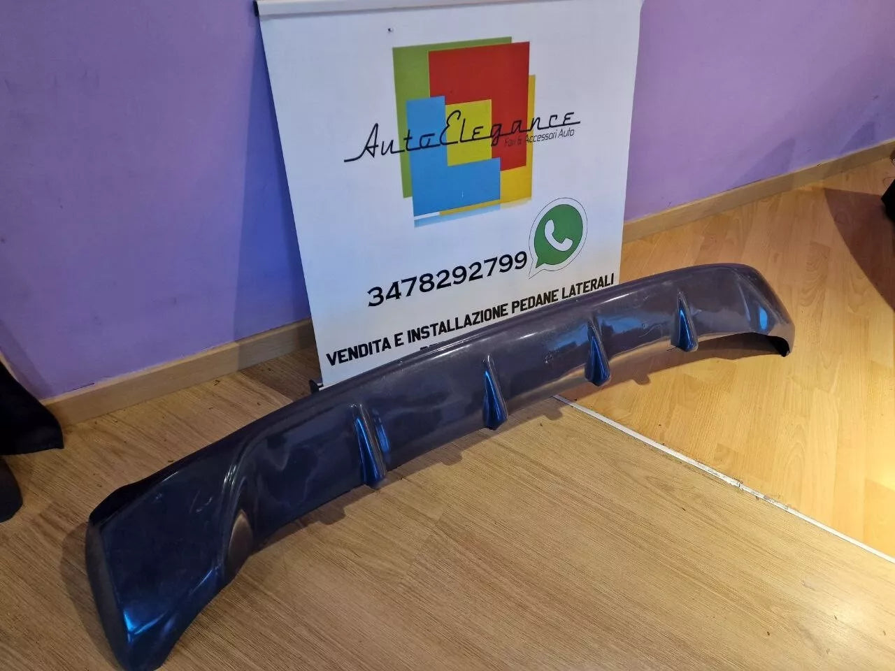 0600🔥DIFFUSORE DAM POSTERIORE PER PEUGEOT 207 ABS LOOK SPORTIVO TUNING🔥