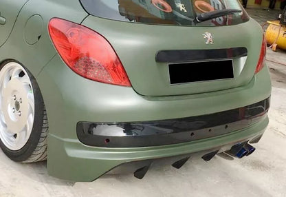 0600🔥DIFFUSORE DAM POSTERIORE PER PEUGEOT 207 ABS LOOK SPORTIVO TUNING🔥