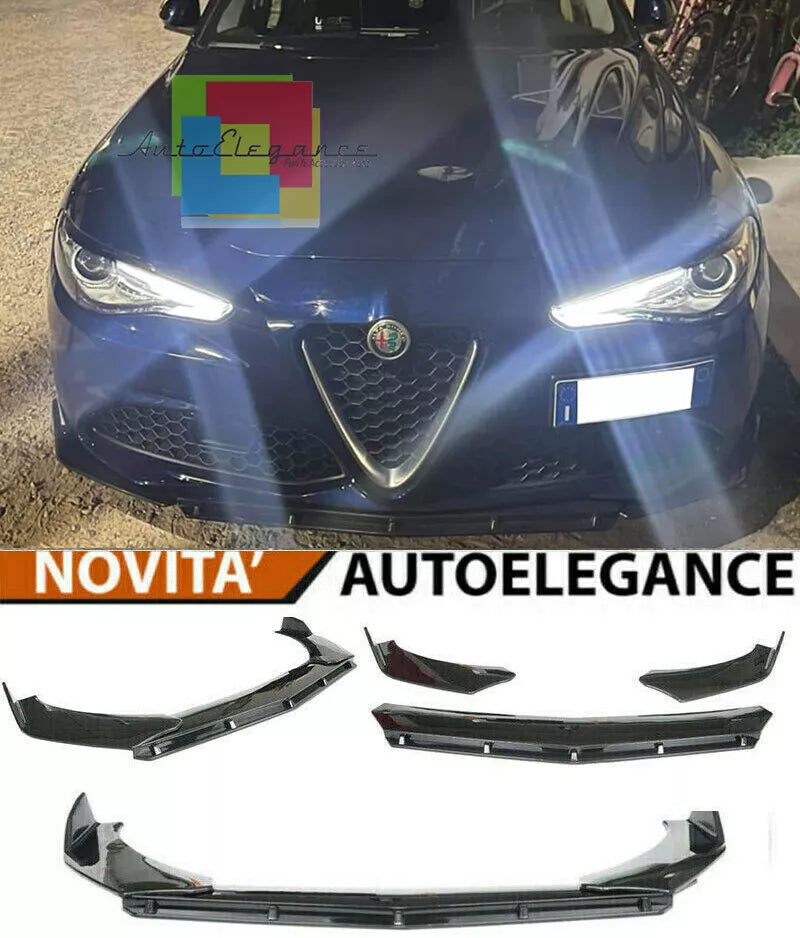 🔥0037 Splitter adatto per alfa romeo giulietta NERO LUCIDO LOOK RS LAMA🔥