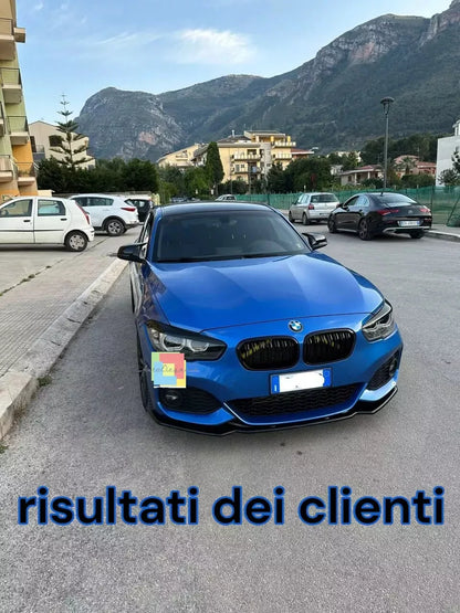 ⚡0563 SPLITTER SUITABLE FOR BMW 1 SERIES F20 F21 15-19 MSPORT LOOK GLOSSY BLACK⚡ 