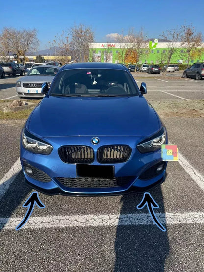 ⚡0563 SPLITTER SUITABLE FOR BMW 1 SERIES F20 F21 15-19 MSPORT LOOK GLOSSY BLACK⚡ 