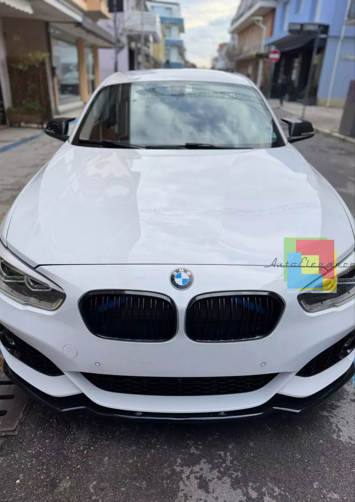 ⚡0563 SPLITTER SUITABLE FOR BMW 1 SERIES F20 F21 15-19 MSPORT LOOK GLOSSY BLACK⚡ 