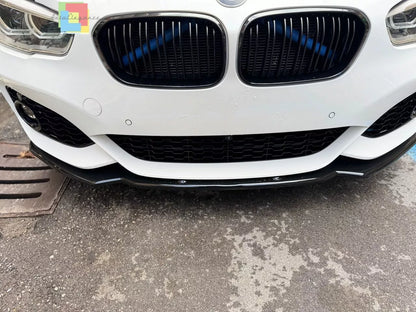 ⚡0563 SPLITTER SUITABLE FOR BMW 1 SERIES F20 F21 15-19 MSPORT LOOK GLOSSY BLACK⚡ 