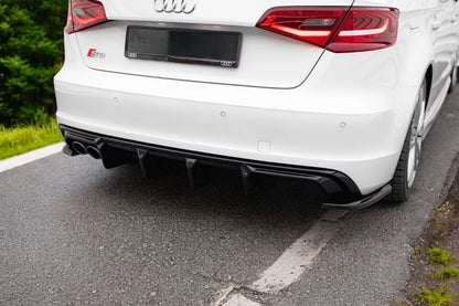 ⭐Audi A3 Sportback 8V Gloss Black Diffuser Double Endpipe Version⭐