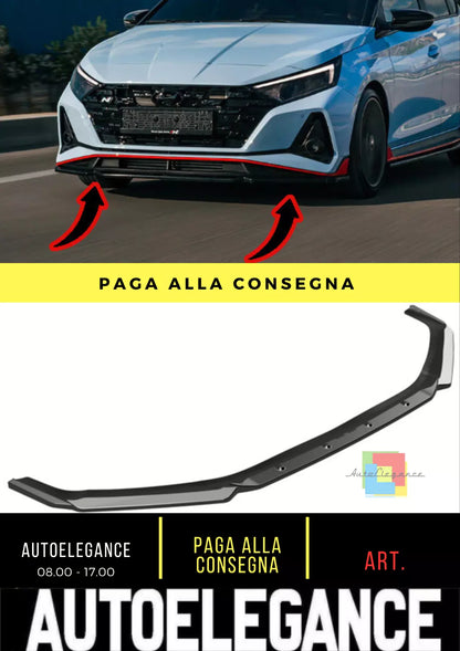 ⭐splitter adatto per Hyundai I20 N 3 2020+ - Bumper Splitter Front nero lucido⭐