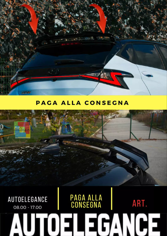⭐ala spoiler aggiuntivo adatto per Hyundai I20 N 3 2020+ - Spoiler nero lucido⭐