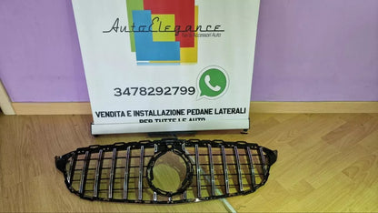 0909🔥GRIGLIA ADATTA PER MERCEDES CLASSE C W205 LIFT 19-21 CROMATA CON CAMERA🔥