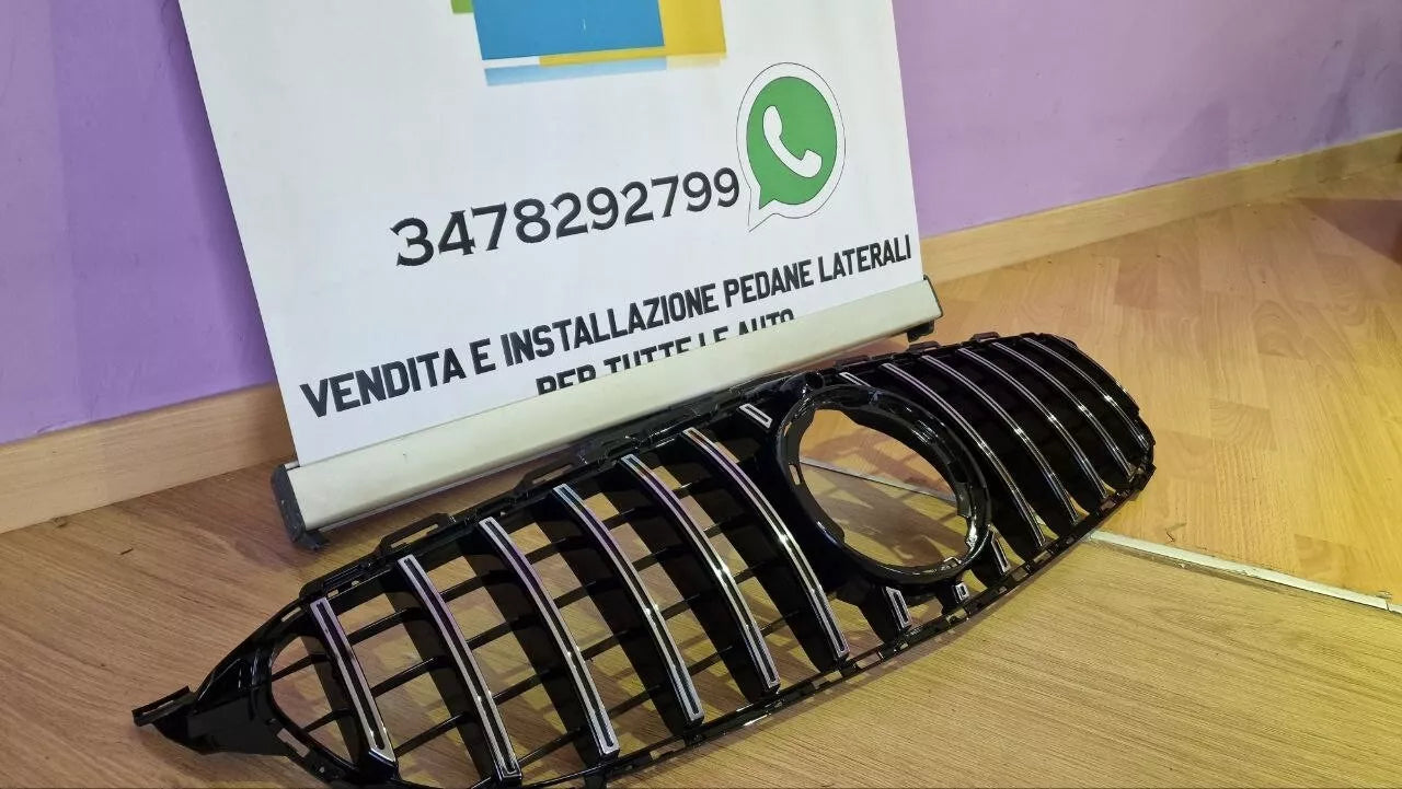 0909🔥GRIGLIA ADATTA PER MERCEDES CLASSE C W205 LIFT 19-21 CROMATA CON CAMERA🔥