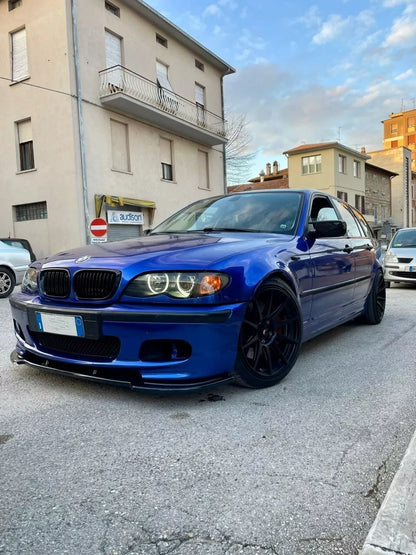 0640⭐LAMA BMW SERIE 3 E46 M3 SOTTO PARAURTI ANTERIORE ABS NERO LUCIDO SPLITTER ⭐
