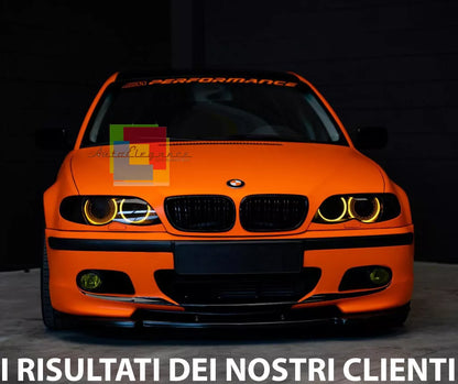 0640⭐LAMA BMW SERIE 3 E46 M3 SOTTO PARAURTI ANTERIORE ABS NERO LUCIDO SPLITTER ⭐