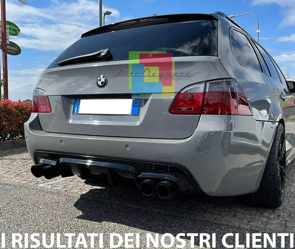 0147🔥DIFFUSORE ADATTO PER M5 TUNING LOOK BMW SERIE 5 E60 E61 03-07 NERO LUCIDO⭐