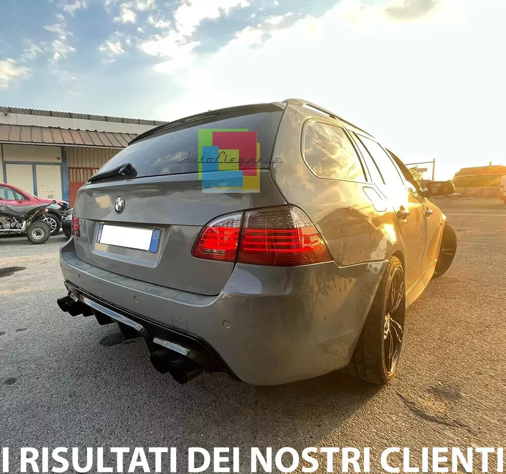 0147🔥DIFFUSORE ADATTO PER M5 TUNING LOOK BMW SERIE 5 E60 E61 03-07 NERO LUCIDO⭐