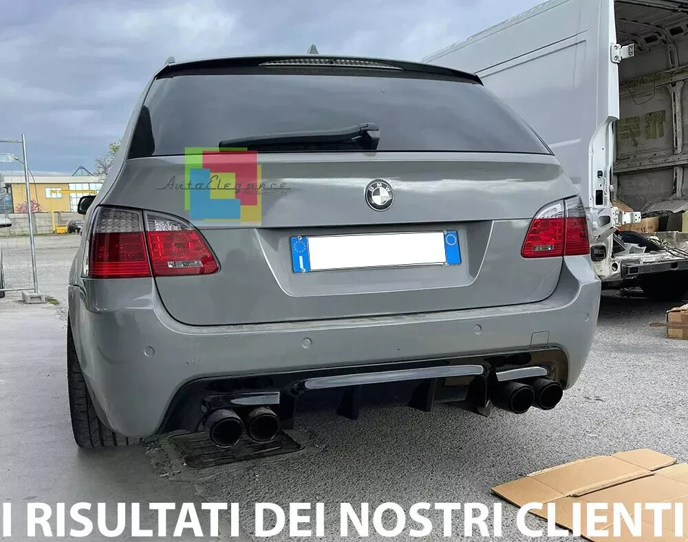 0147🔥DIFFUSORE ADATTO PER M5 TUNING LOOK BMW SERIE 5 E60 E61 03-07 NERO LUCIDO⭐