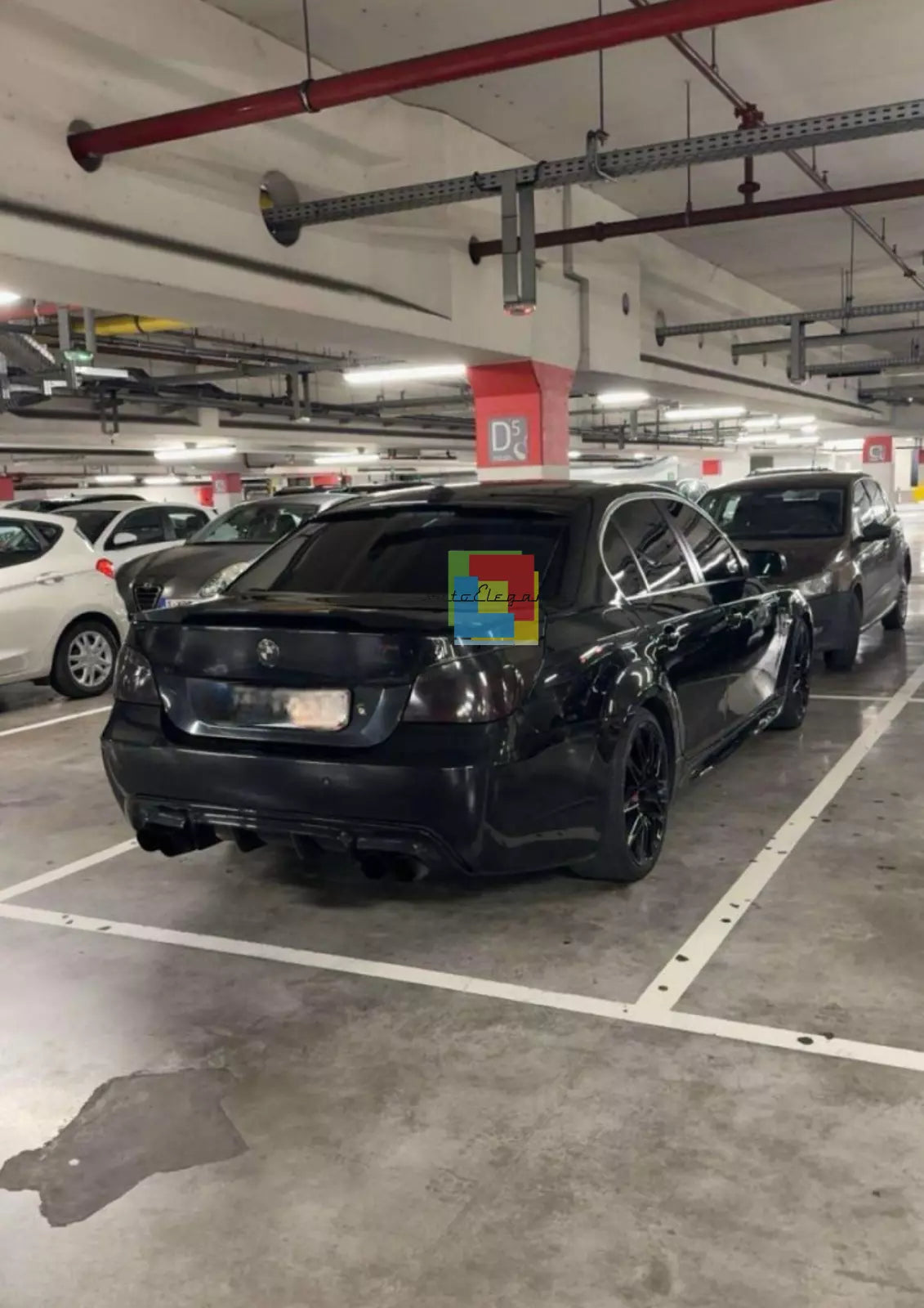 0147🔥DIFFUSORE ADATTO PER M5 TUNING LOOK BMW SERIE 5 E60 E61 03-07 NERO LUCIDO⭐