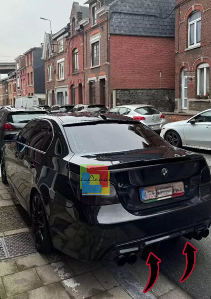 0147🔥DIFFUSORE ADATTO PER M5 TUNING LOOK BMW SERIE 5 E60 E61 03-07 NERO LUCIDO⭐