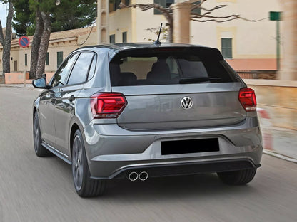 0967⭐DIFFUSORE POSTERIORE ADATTO PER VW POLO AW1 2018+ LOOK GTI ABS NERO OPACO⭐
