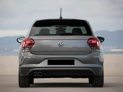 0967⭐DIFFUSORE POSTERIORE ADATTO PER VW POLO AW1 2018+ LOOK GTI ABS NERO OPACO⭐