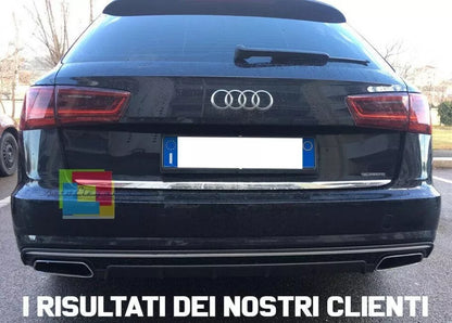 1721⭐SOTTO PARAURTI POSTERIORE PER AUDI A6 4G C7 15-18 LIFT DIFFUSORE LOOK S6⭐