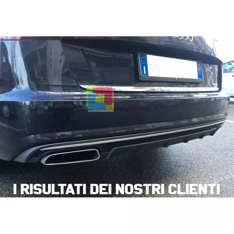1721⭐SOTTO PARAURTI POSTERIORE PER AUDI A6 4G C7 15-18 LIFT DIFFUSORE LOOK S6⭐