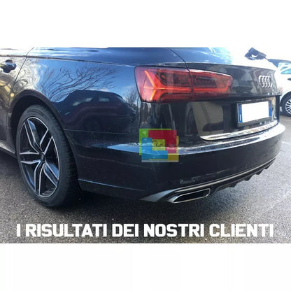1721⭐SOTTO PARAURTI POSTERIORE PER AUDI A6 4G C7 15-18 LIFT DIFFUSORE LOOK S6⭐