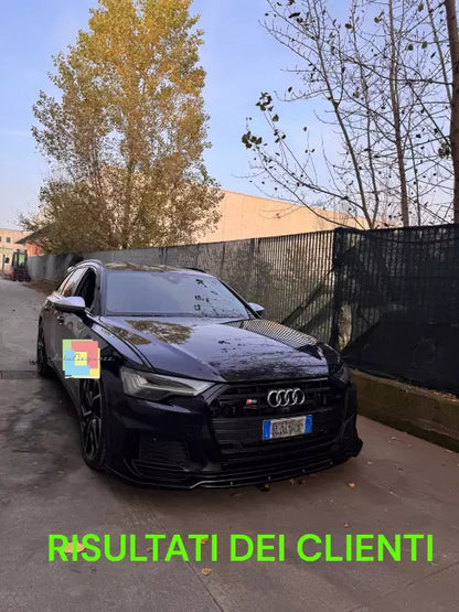 1843 ⭐ SPLITTER ADATTO PER AUDI A6 C8 2018+ S6 NERO SLINE LUCIDO ⭐