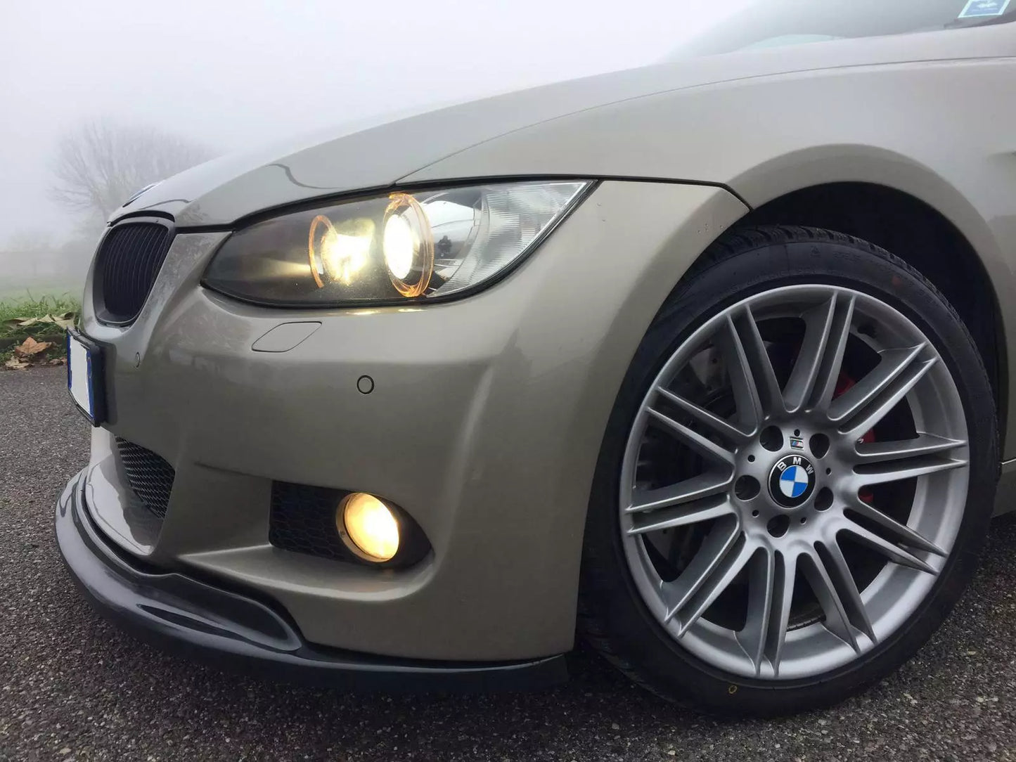 0692⭐SOTTO PARAURTI SPLITTER ADATTO PER BMW SERIE 3 E92 E93 M SPORT ABS⭐