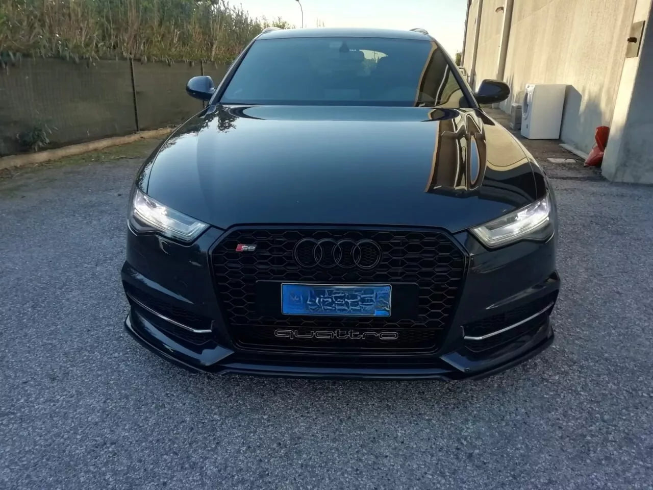 1740⭐GRIGLIA ADATTA PER AUDI A6 4G C7 2015-2018 LOOK RS6 QUATTRO NERA ECONOMICA⭐