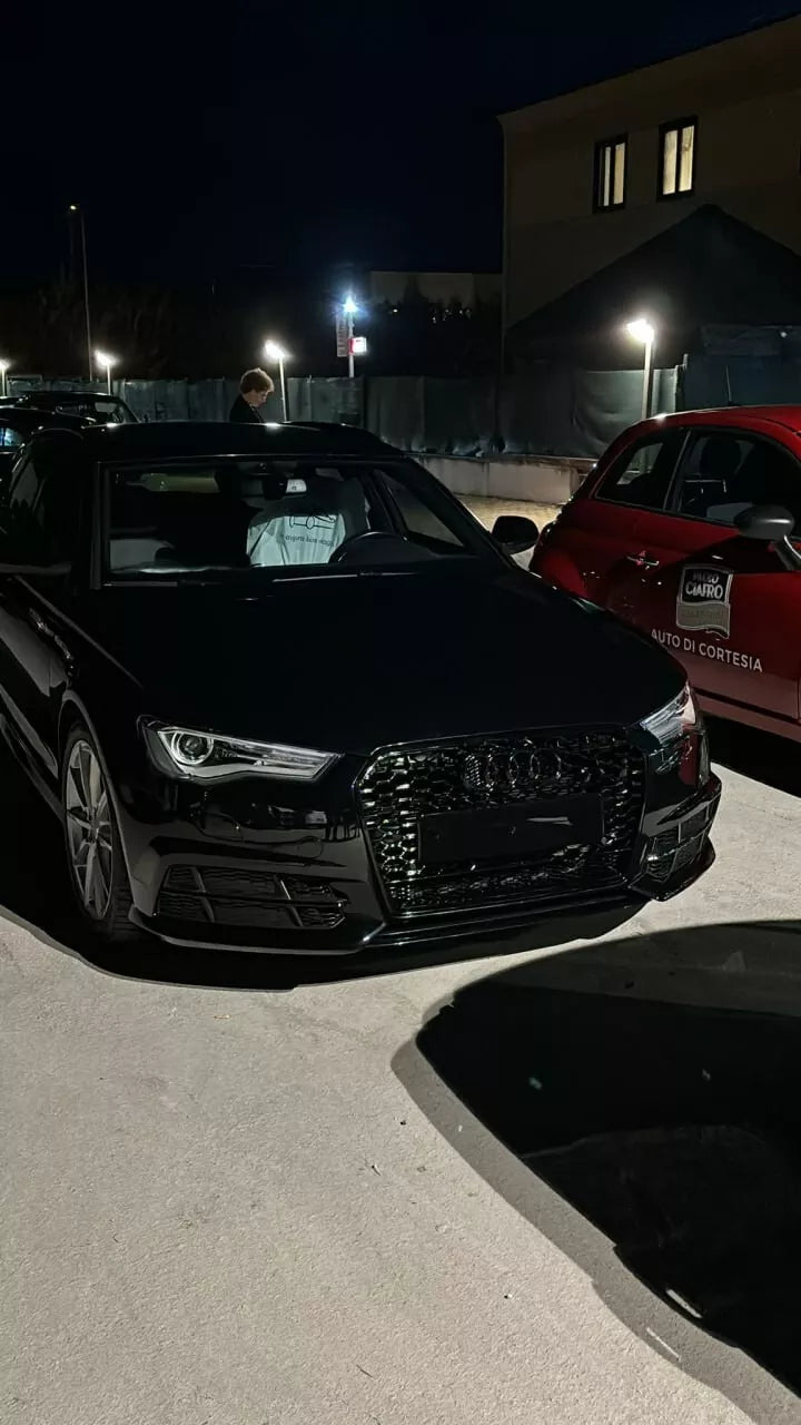 1740⭐GRIGLIA ADATTA PER AUDI A6 4G C7 2015-2018 LOOK RS6 QUATTRO NERA ECONOMICA⭐