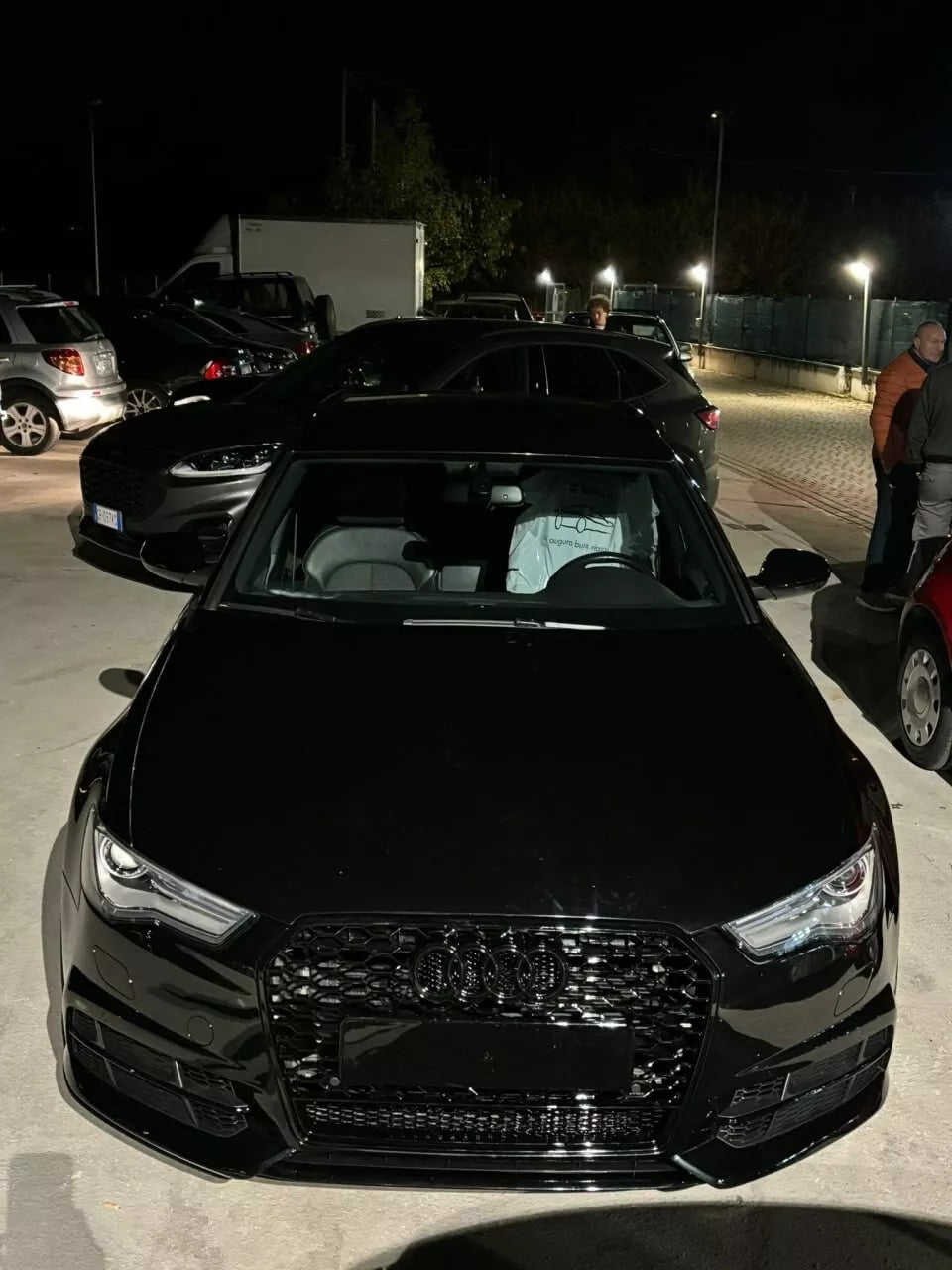 1740⭐GRIGLIA ADATTA PER AUDI A6 4G C7 2015-2018 LOOK RS6 QUATTRO NERA ECONOMICA⭐