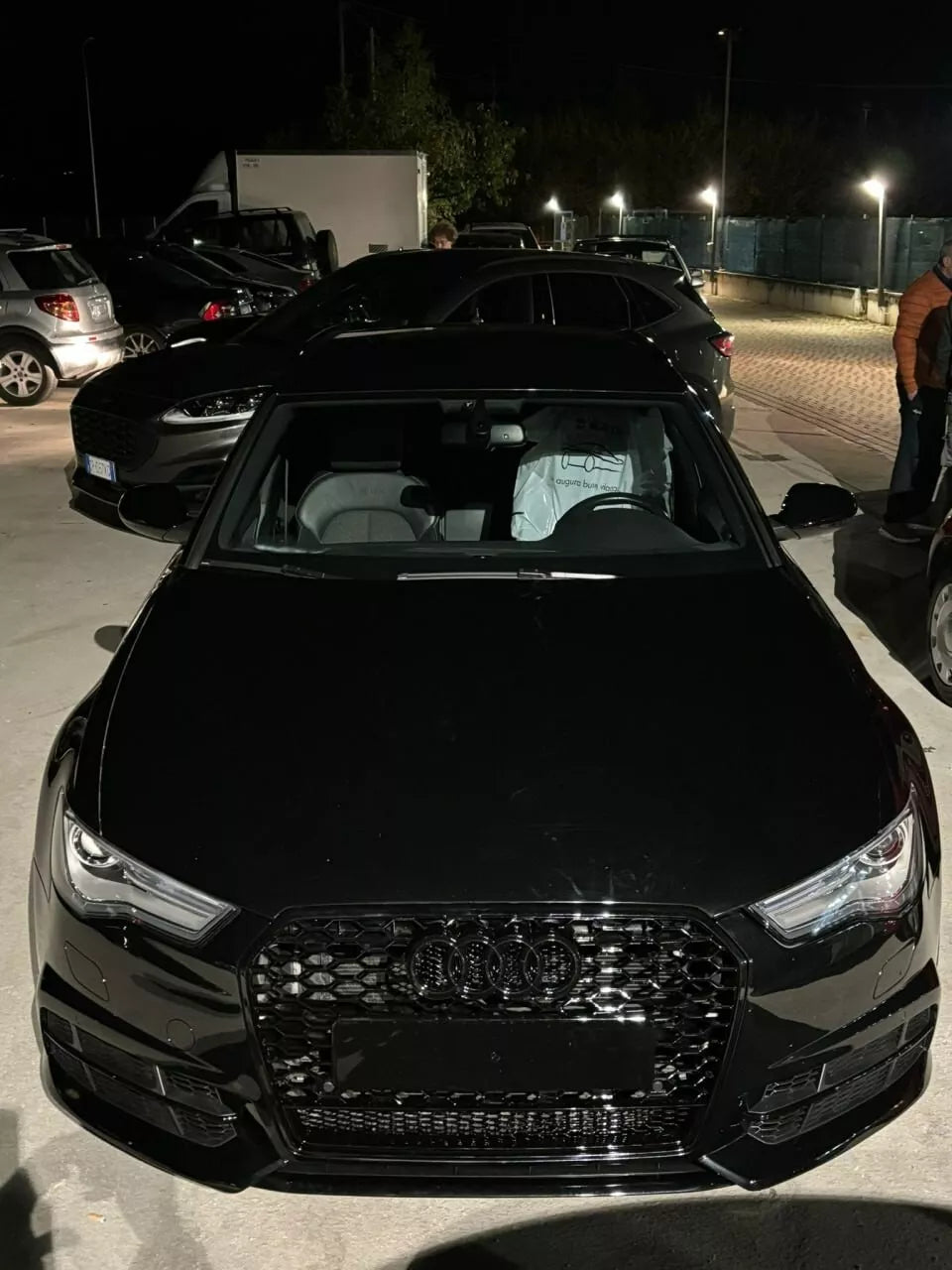 1740⭐GRIGLIA ADATTA PER AUDI A6 4G C7 2015-2018 LOOK RS6 QUATTRO NERA ECONOMICA⭐