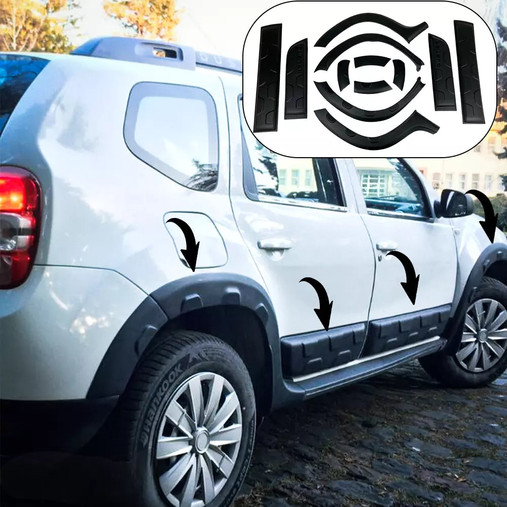 1972 ⭐Kit carrozzeria per DACIA Duster Serie 1 2010-17 Stile Off-Road 12 pezzi⭐