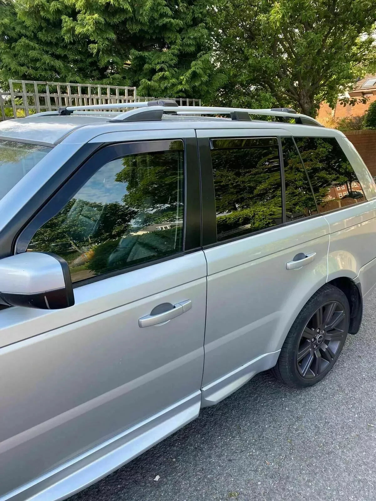 0214⭐MANCORRENTI RANGE ROVER SPORT 05-12 BARRE SUL TETTO PORTAPACCHI SATINATI⭐