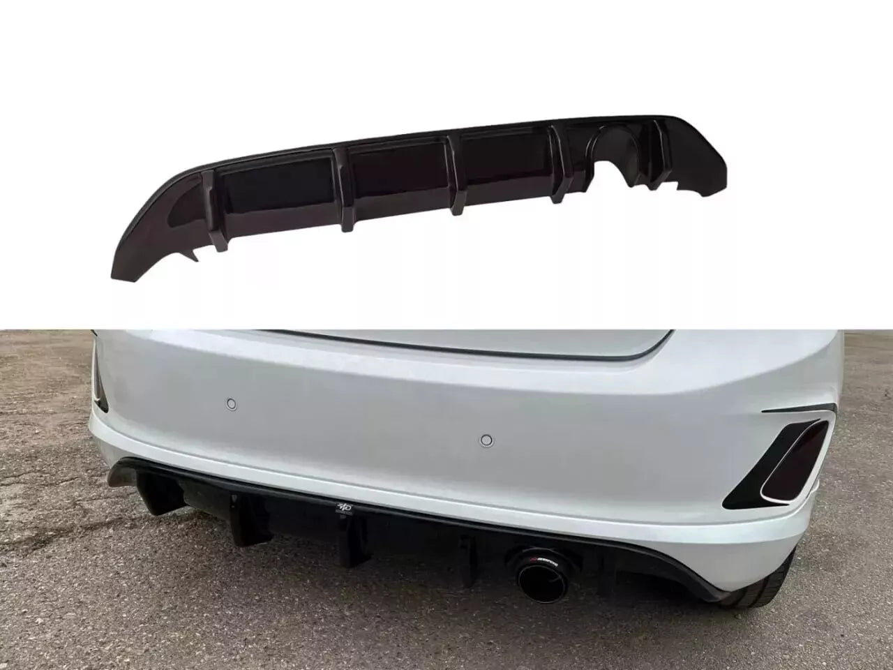 ✨1664✨DIFFUSORE ADATTO PER FORD FIESTA MK8 2017+ ST-LINE NERO LUCIDO✨