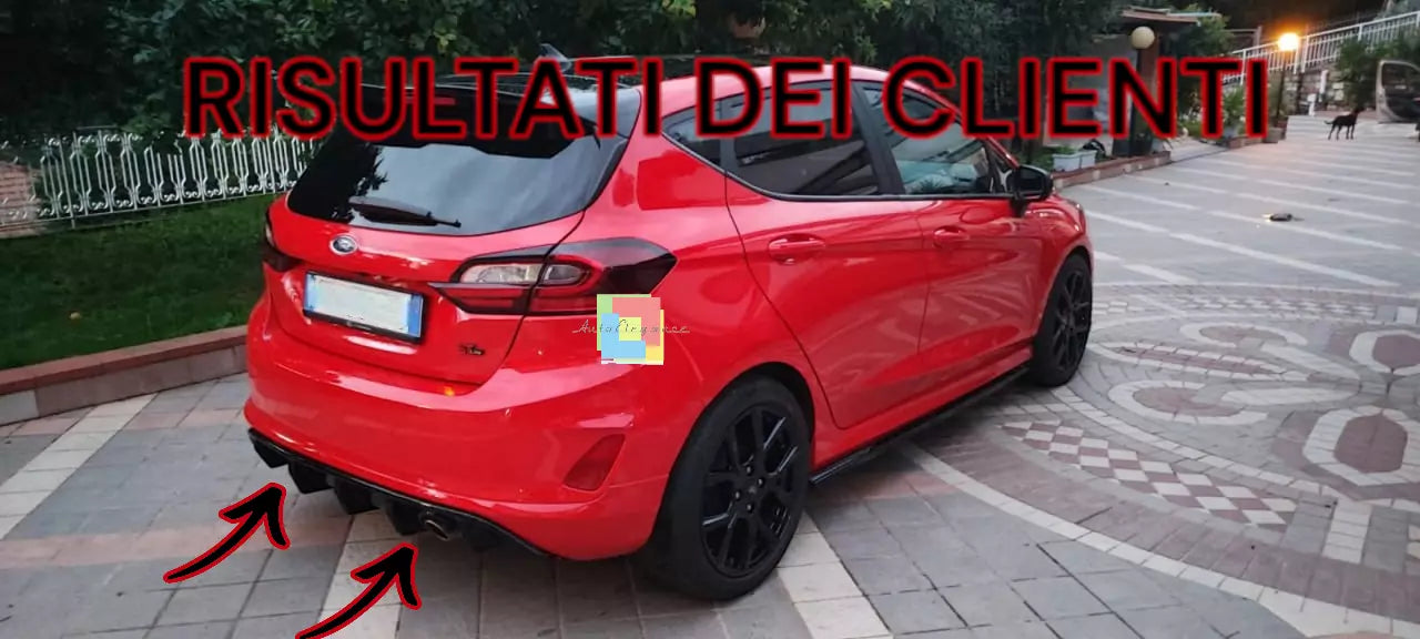 ✨1664✨DIFFUSORE ADATTO PER FORD FIESTA MK8 2017+ ST-LINE NERO LUCIDO✨