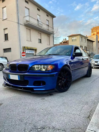 0640⭐LAMA BMW SERIE 3 E46 M3 SOTTO PARAURTI ANTERIORE ABS NERO LUCIDO SPLITTER🔥