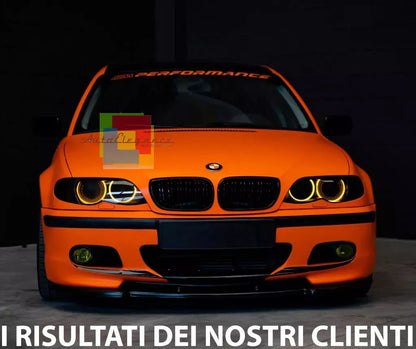 0640⭐LAMA BMW SERIE 3 E46 M3 SOTTO PARAURTI ANTERIORE ABS NERO LUCIDO SPLITTER🔥