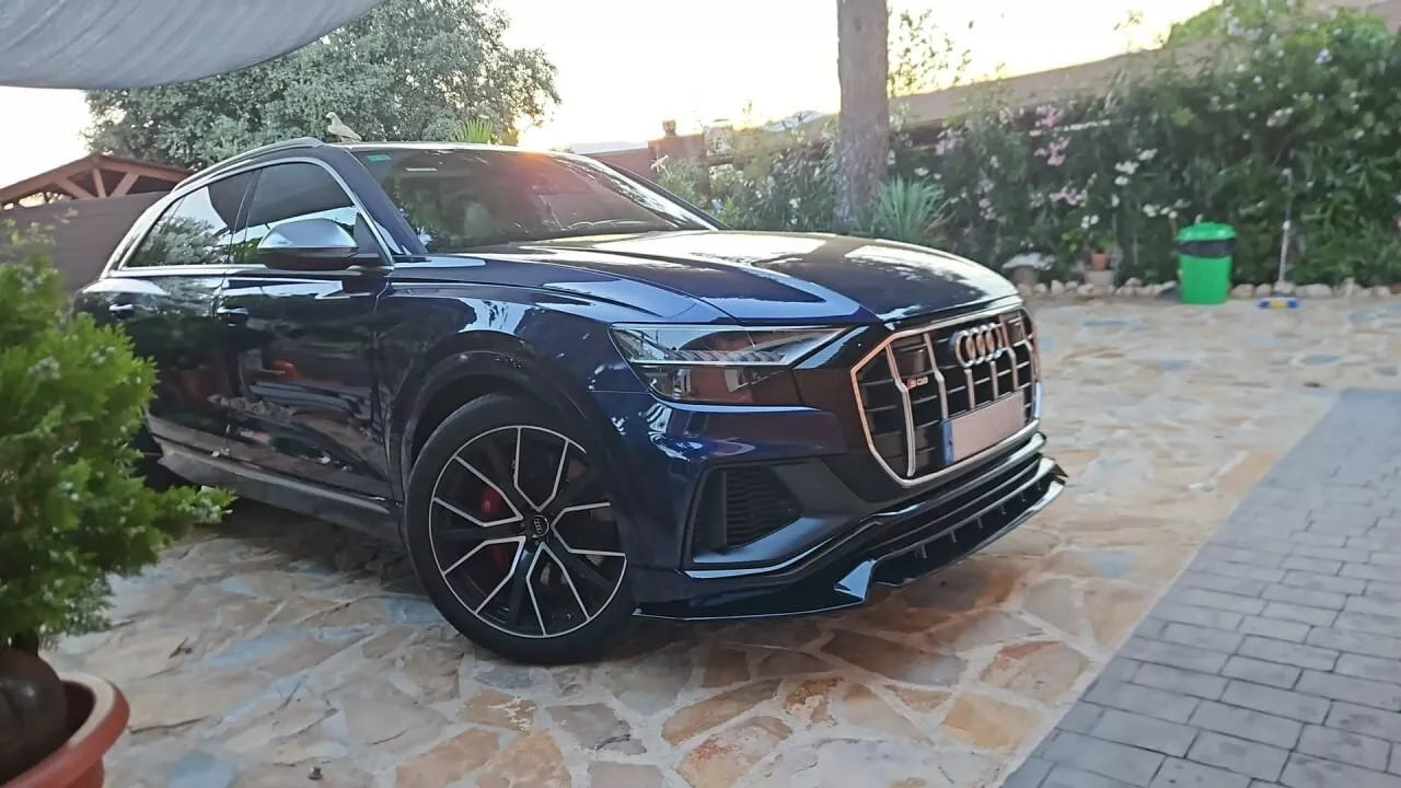 1837✨SPLITTER NERO LUCIDO ADATTO PER AUDI Q8 2018-2024 S-line SQ8 ✨