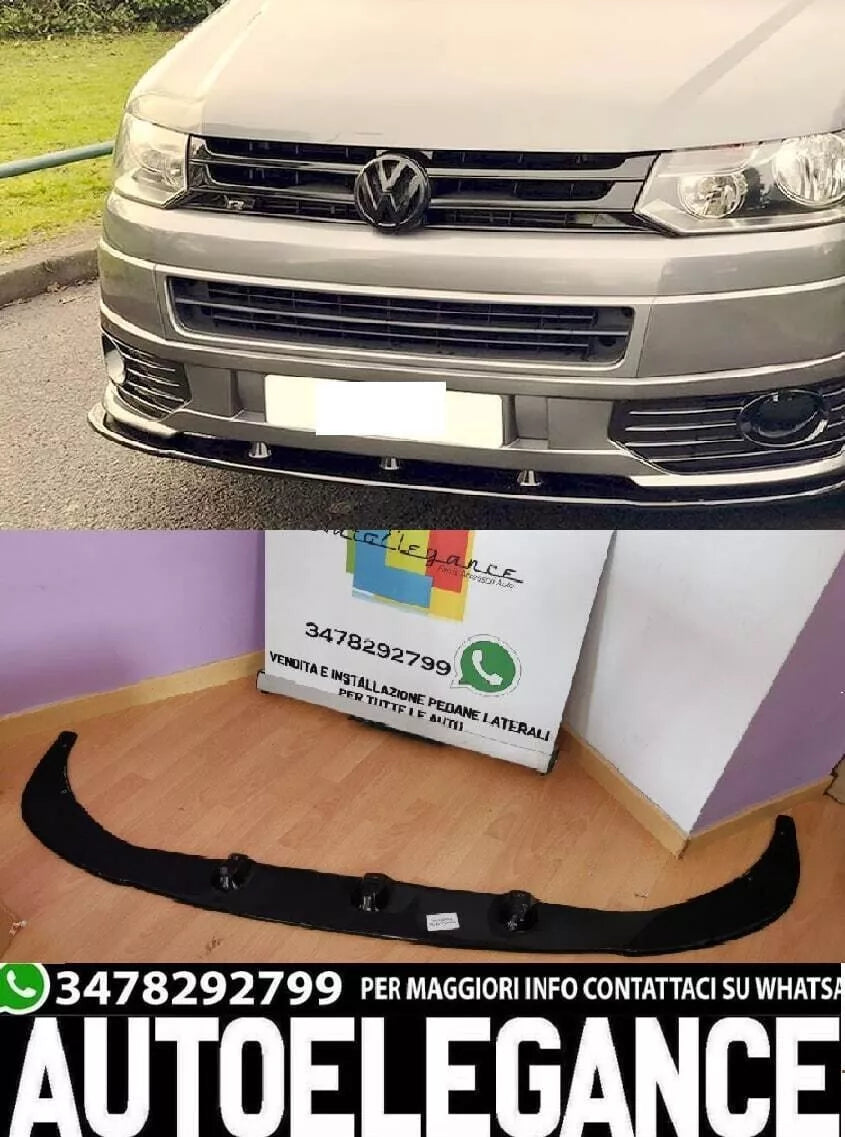 ART. 0446 VW Transporter T5.1 2009+ Splitter Sportline Nero lucido