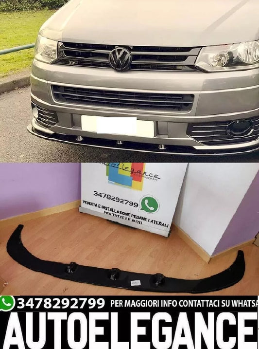 ART. 0446 VW Transporter T5.1 2009+ Splitter Sportline Nero lucido