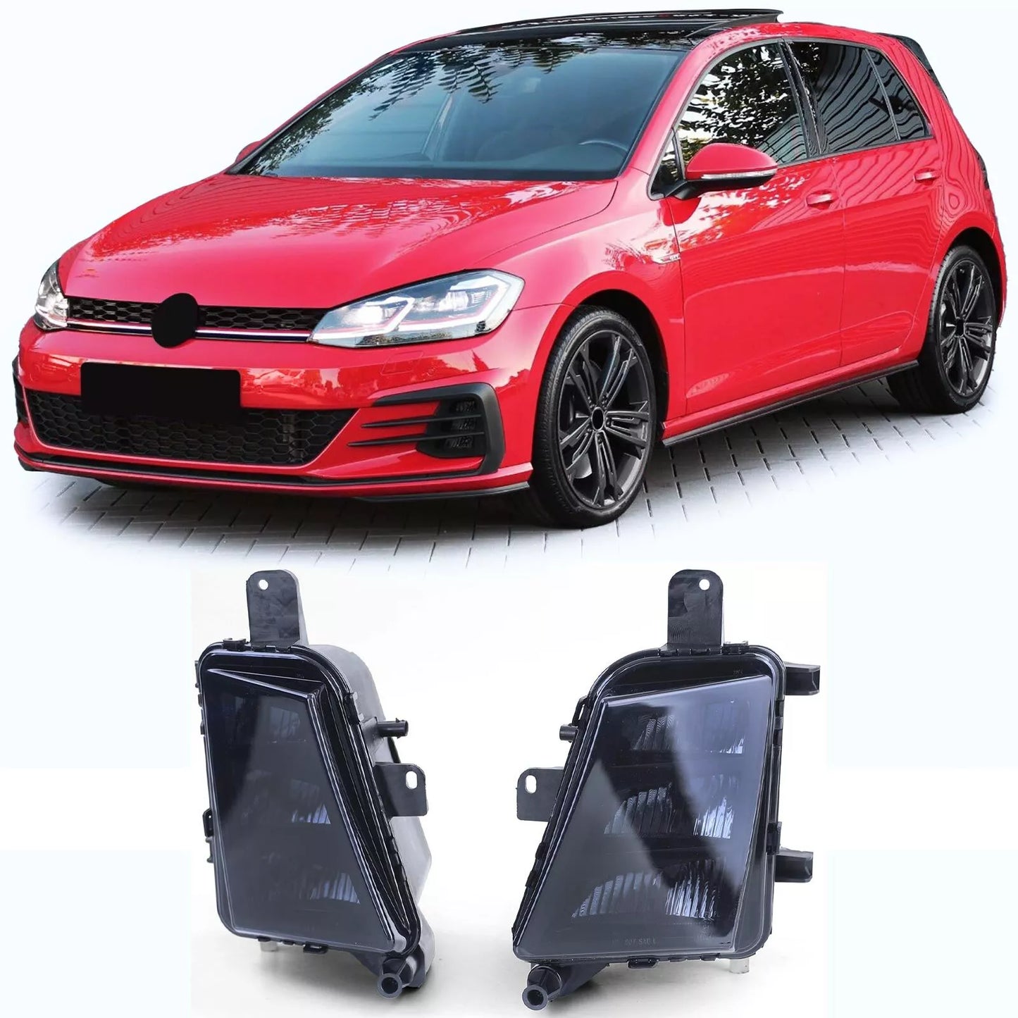 🔥Fari fendinebbiaa LED nero fumo coppia adatto per VW Golf 7 GTI 5G1 13-20🔥