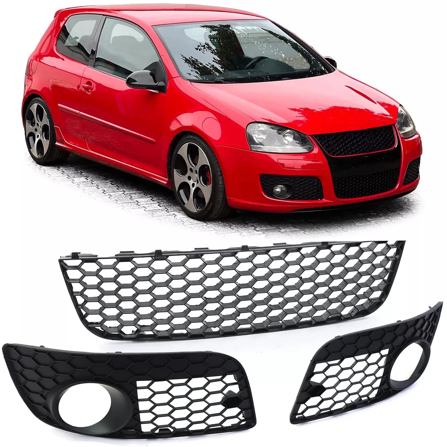 🔥Set paraurti griglia a nido d'ape per VW Golf 5 GTI 04-09🔥