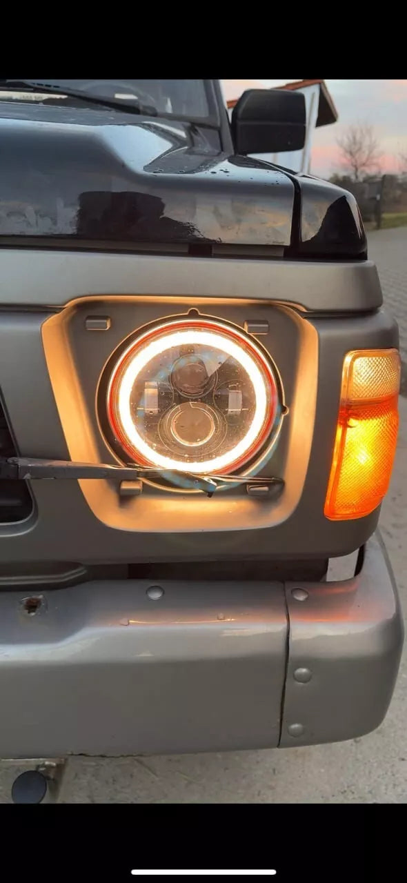 🔥0030 NISSAN PATROL GR (Y60) FAROS FULL LED CON LUCES DIURNAS ANGEL EYES🔥