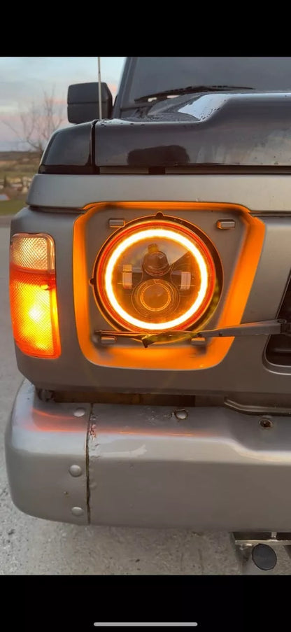 🔥0030 NISSAN PATROL GR (Y60) FAROS FULL LED CON LUCES DIURNAS ANGEL EYES🔥