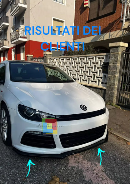 ⭐0155 SPLITTER ADATTO PER VW SCIROCCO 2008-2013 R R-LINE NERO LUCIDO⭐